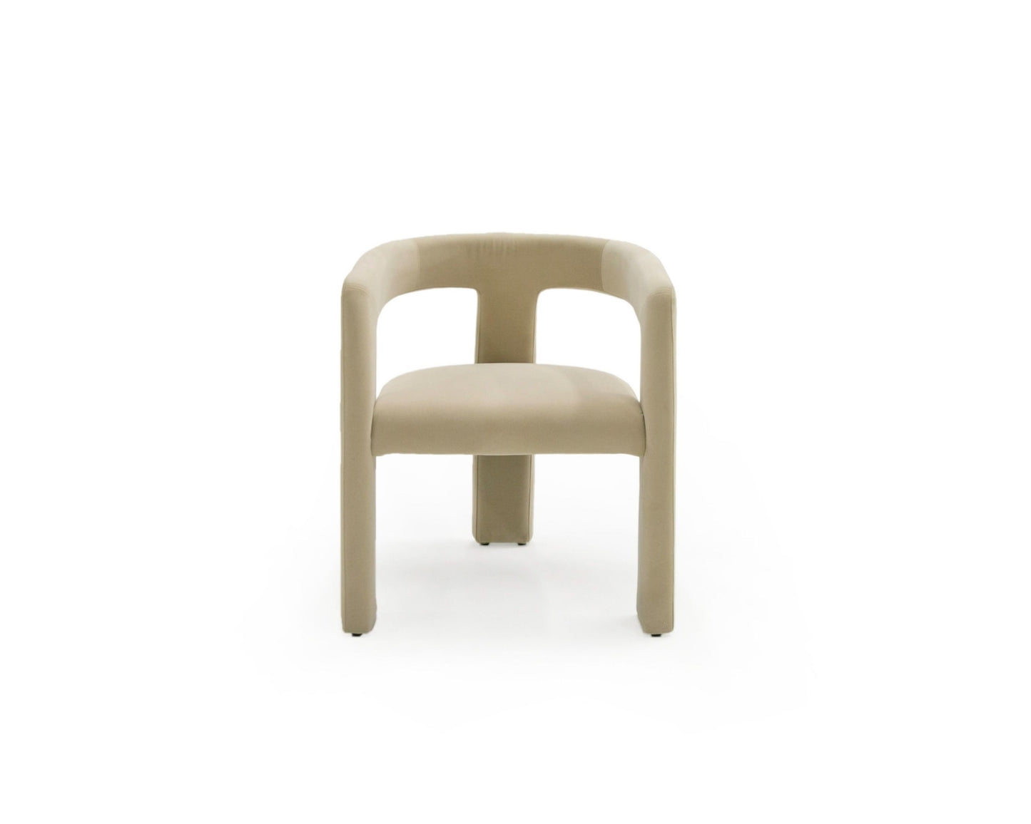 Modrest Cherish Dining Chair – Modern Beige Fabric Design for Elegant Dining Spaces