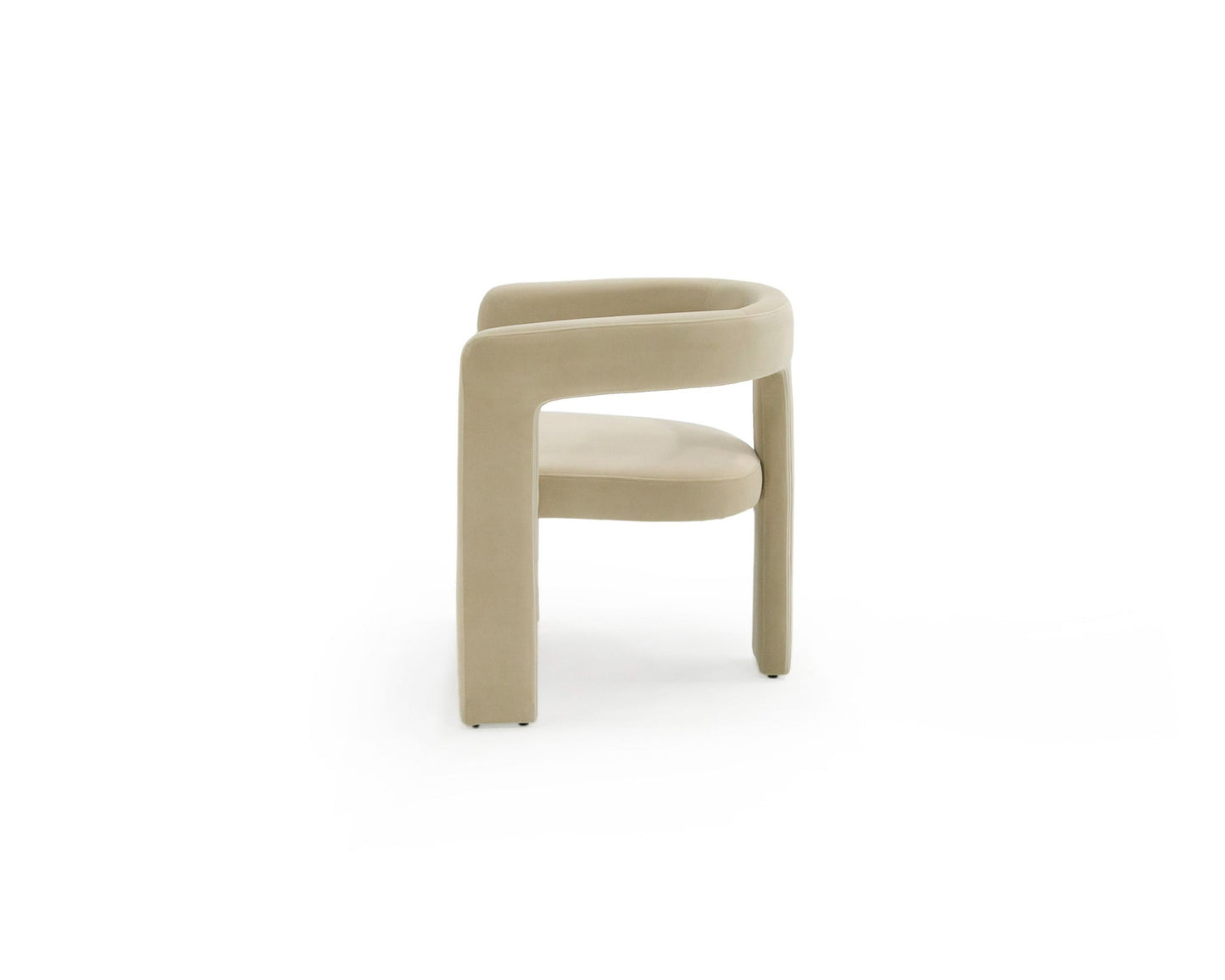 Modrest Cherish Dining Chair – Modern Beige Fabric Design for Elegant Dining Spaces