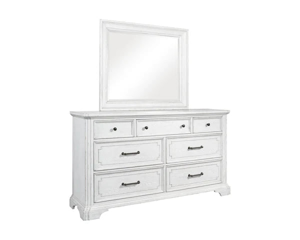 Clara White Mist Dresser & Mirror