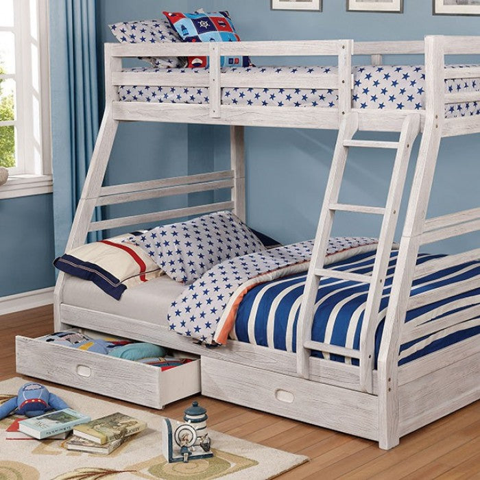 California 2 Drawer Twin Over Full Bunk Bed