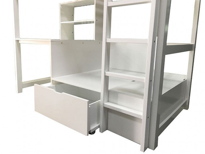 Callistus Twin Workstation Loft Bunk Bed