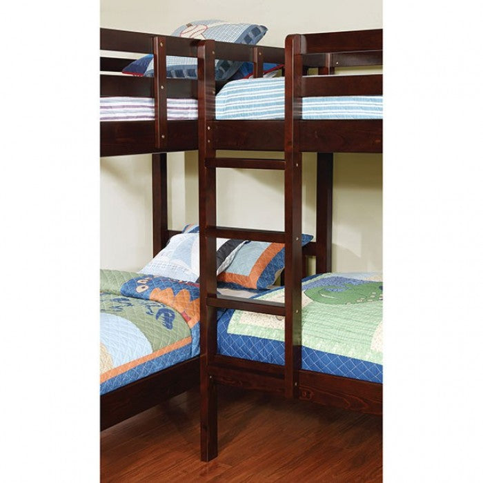 Marquette L-Shapped Quadruple Twin Bunk Bed