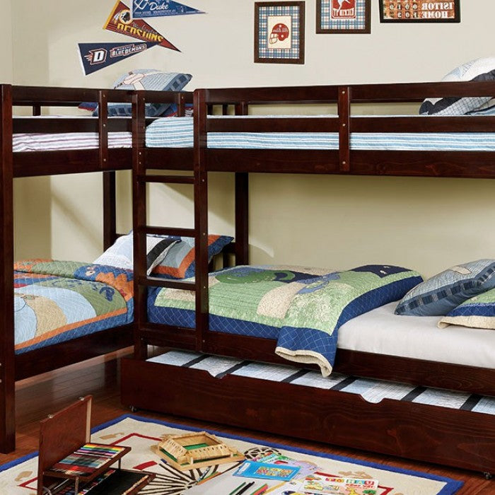 Marquette L-Shapped Quadruple Twin Bunk Bed