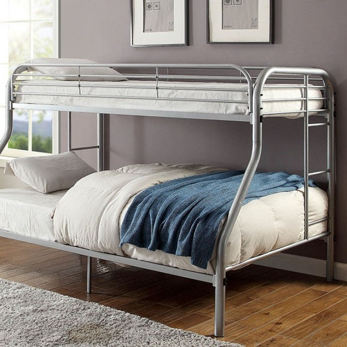Opal Silver Metal Bunk Bed