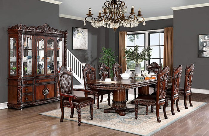 Canyonville Traditional Solid Wood Brown Cherry Dining Table