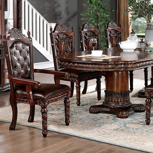 Canyonville Traditional Solid Wood Brown Cherry Dining Table