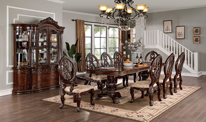 Normandy Traditional Solid Wood Brown Cherry Dining Table