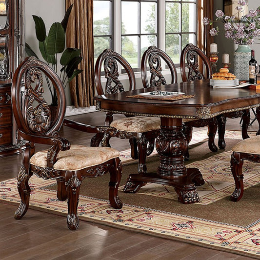 Normandy Traditional Solid Wood Brown Cherry Dining Table