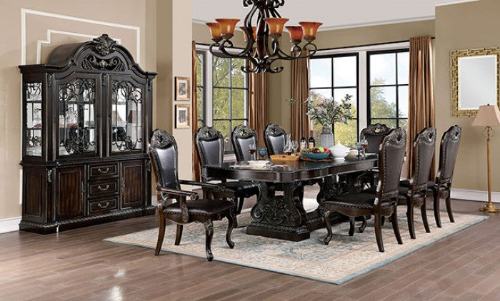 Lombardy Traditional Solid Wood Walnut Dining Table