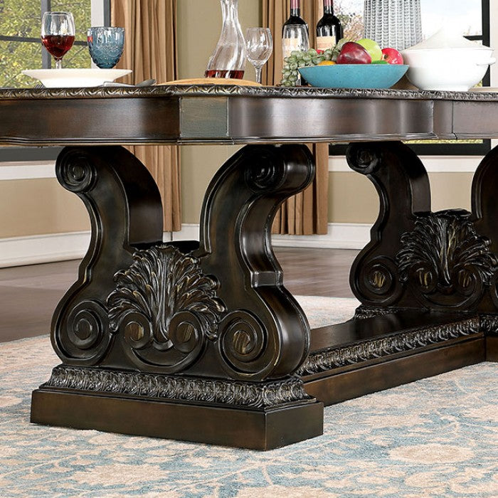 Lombardy Traditional Solid Wood Walnut Dining Table