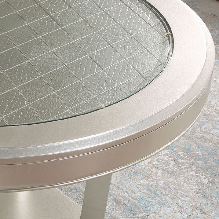 Adelina Transitional Mirror Solid Wood Round Table