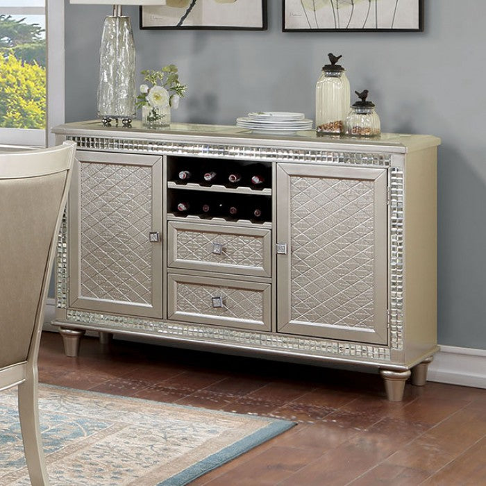 Adelina Transitional Mirror Solid Wood Server