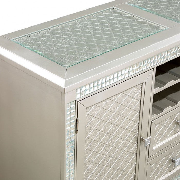 Adelina Transitional Mirror Solid Wood Server