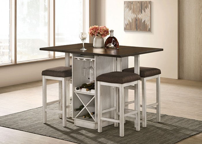 Bingham Rustic Solid Wood Wine Storage Counter HT Stool