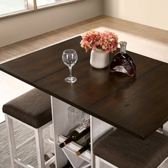 Bingham Rustic Solid Wood Wine Storage Counter HT Table