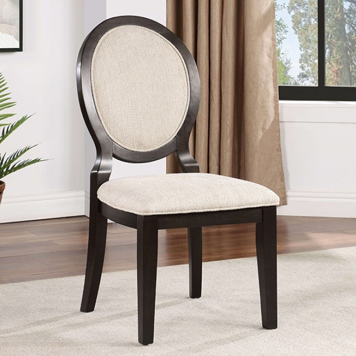 Newforte Transitional Fabric Solid Wood Dining Chair