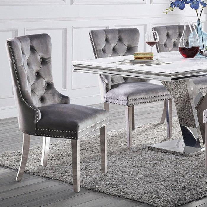 Valcevers Glam Chrom Marble Top Table