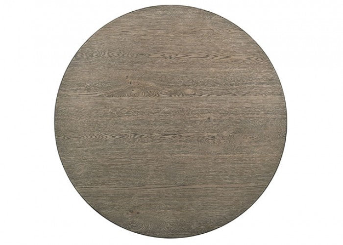 Dakota Rustic Solid Wood Antique White Ash Brown Counter HT Table