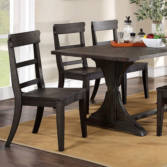 Leonidas Rustic Solid Wood Dining Table