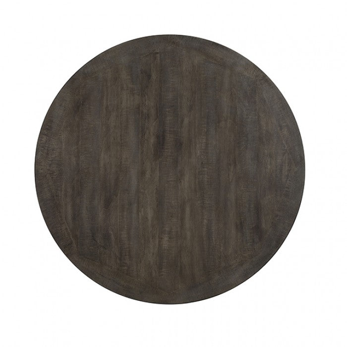 Auletta Rustic Solid Wood Distressed White Round Table