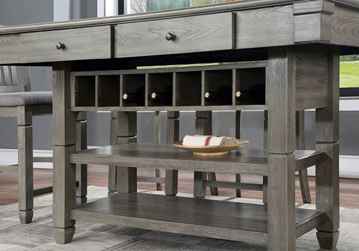Anaya Transitional Solid Wood English Dovetail Drawers Counter HT Table