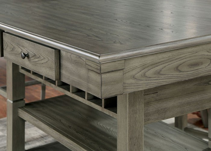 Anaya Transitional Solid Wood English Dovetail Drawers Counter HT Table