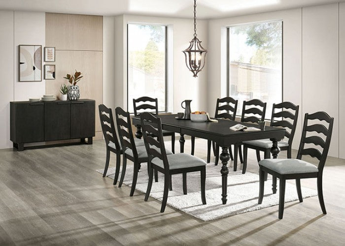 Philipsburg Transitional Solid Wood Antique Black Dining Table