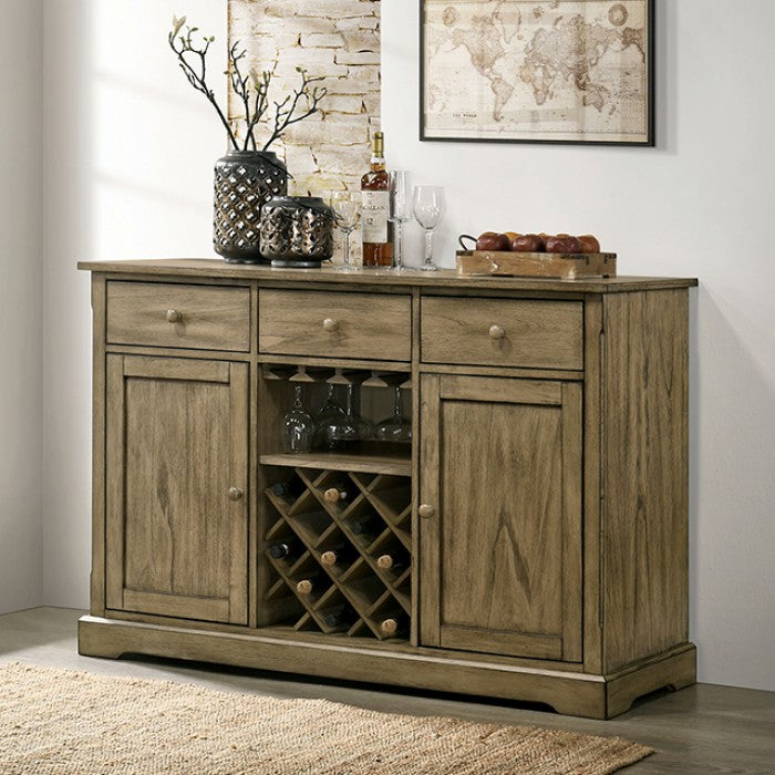 Templemore Rustic Solid Wood Light Brown Server