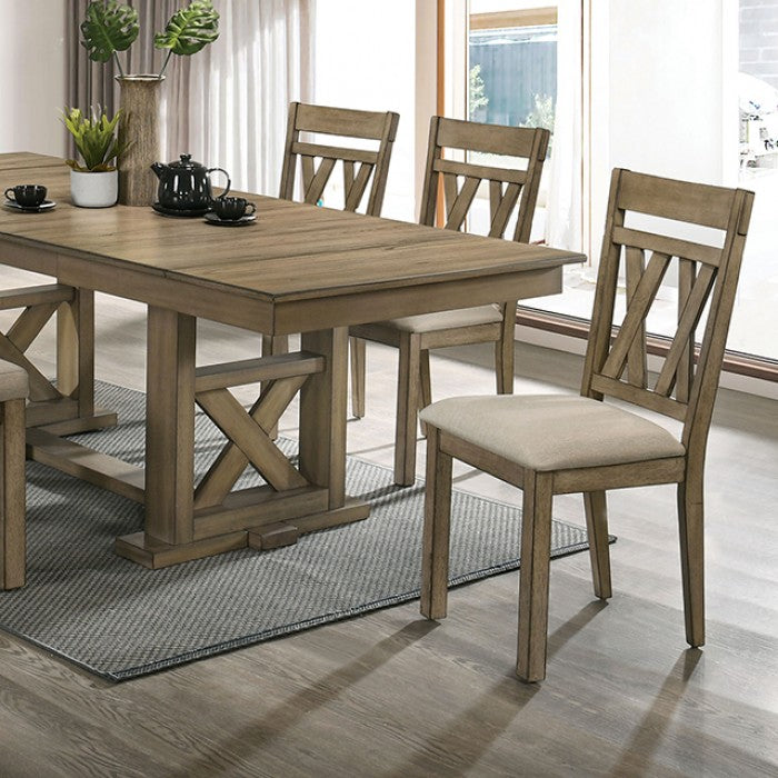Templemore Rustic Solid Wood Light Brown Dining Table