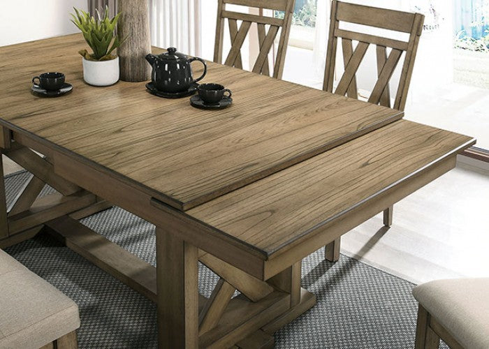 Templemore Rustic Solid Wood Light Brown Dining Table