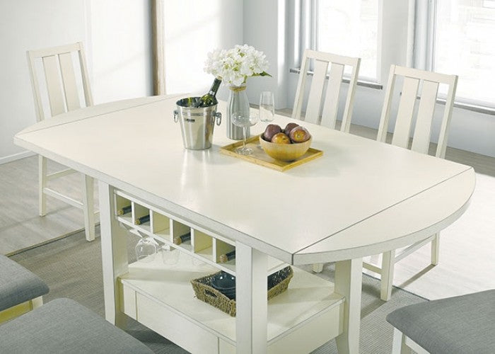 Wilsonville Transitional Solid Wood Antique White Counter HT Table
