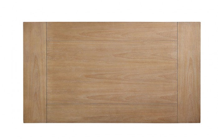 Upminster Transitional Fabric Solid Wood Dining Table