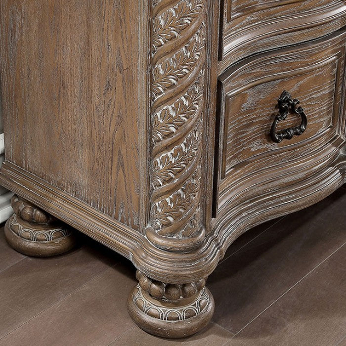 Timandra Transitional Fabric Solid Wood Rustic Natural Tone Dresser