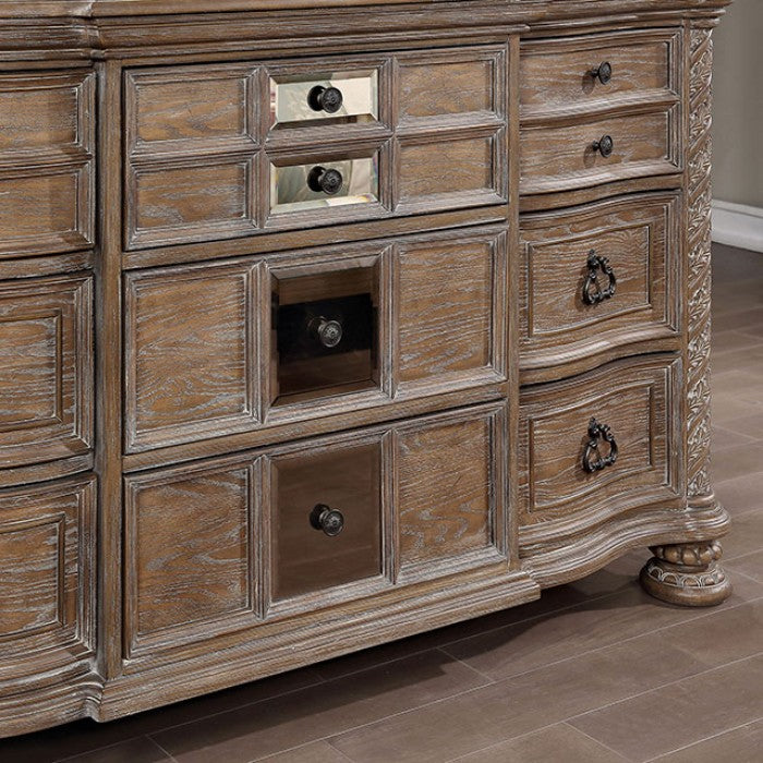Timandra Transitional Fabric Solid Wood Rustic Natural Tone Dresser