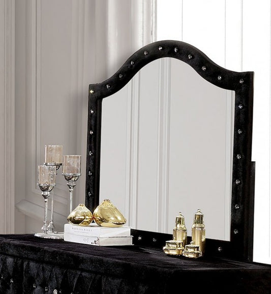 Delilah Button Tufted Upholstered Mirror