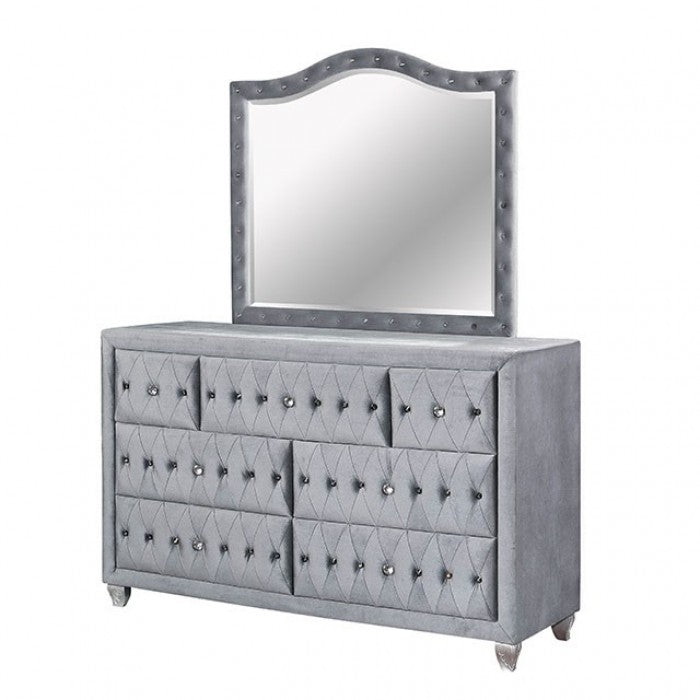 Alzir Tufted Upholstered Mirror