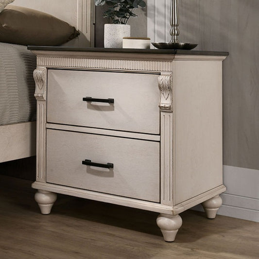 Agathon Transitional Solid Wood  Nightstand