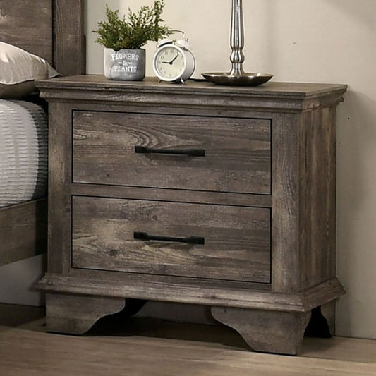 Fortworth Transitional Solid Wood Nightstand
