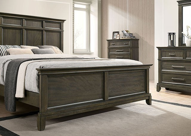Houston Traditional Solid Wood Crown Molding Bed