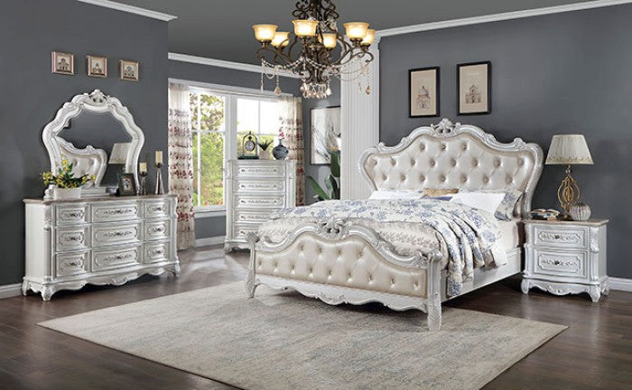 Rosalind Traditional Leatherette Solid Wood Dresser