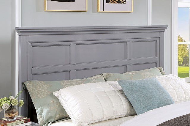 Castlile Transitional Solid Wood Crown Molding Bed