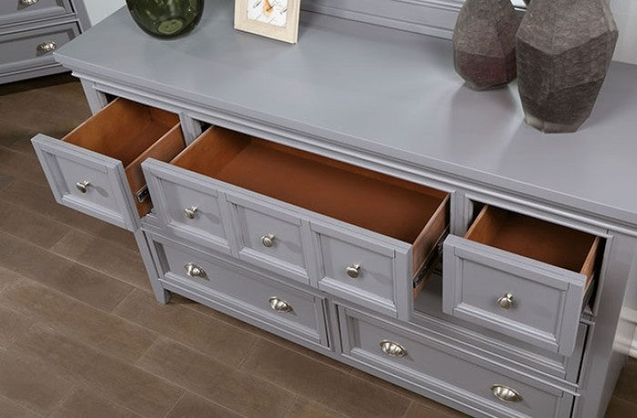 Castlile Transitional Solid Wood Crown Molding Dresser