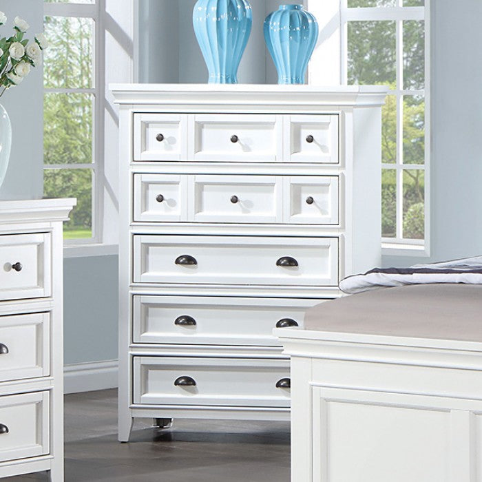 Castlile Transitional Solid Wood Crown Molding Chest