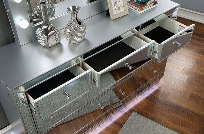 Belladonna Glam Mirror Solid Wood Dresser