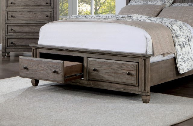 Durango Transitional Solid Wood Footboard Drawer Bed