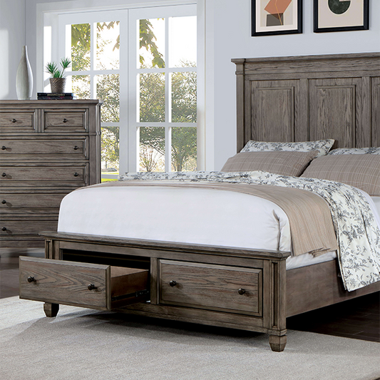Durango Transitional Solid Wood Footboard Drawer Bed