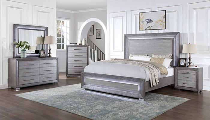 Raiden Transitional Metal Solid Wood Dresser