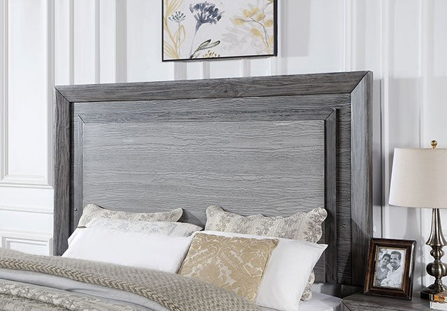 Raiden Transitional Metal Solid Wood Led Headboard Bed