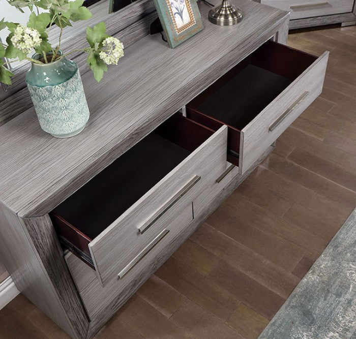 Raiden Transitional Metal Solid Wood Dresser