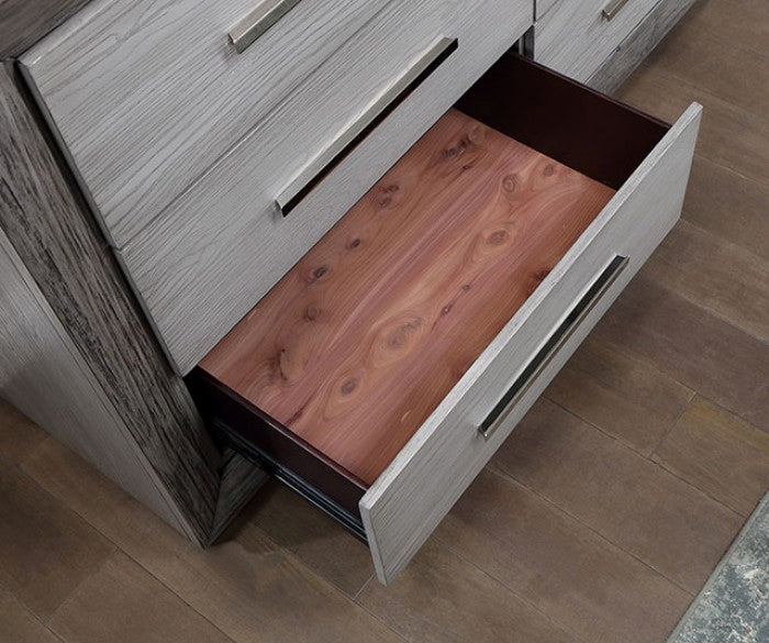 Raiden Transitional Metal Solid Wood Dresser